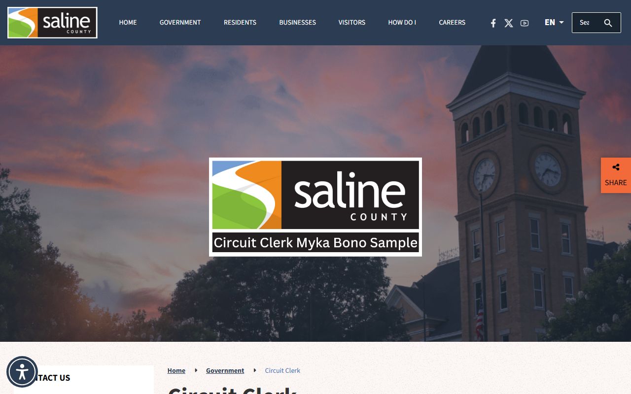 Saline County Circuit Clerk serving Bryant for family court records