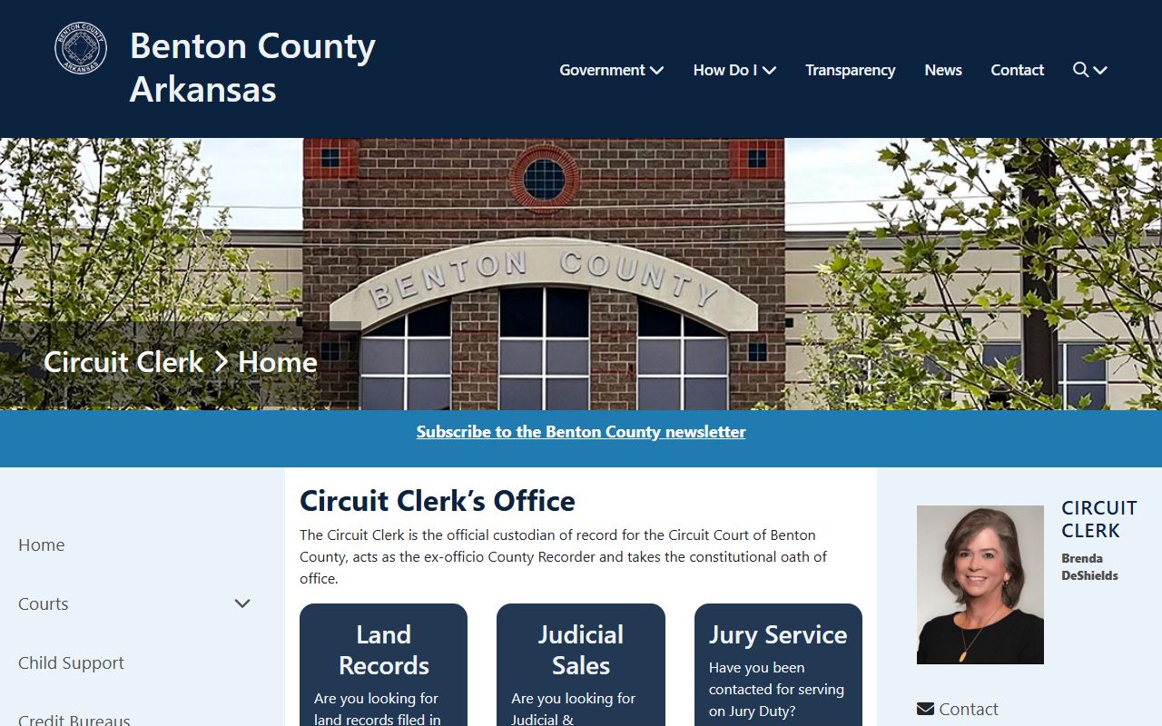 Benton County Circuit Clerk in Bentonville for Rogers family court records