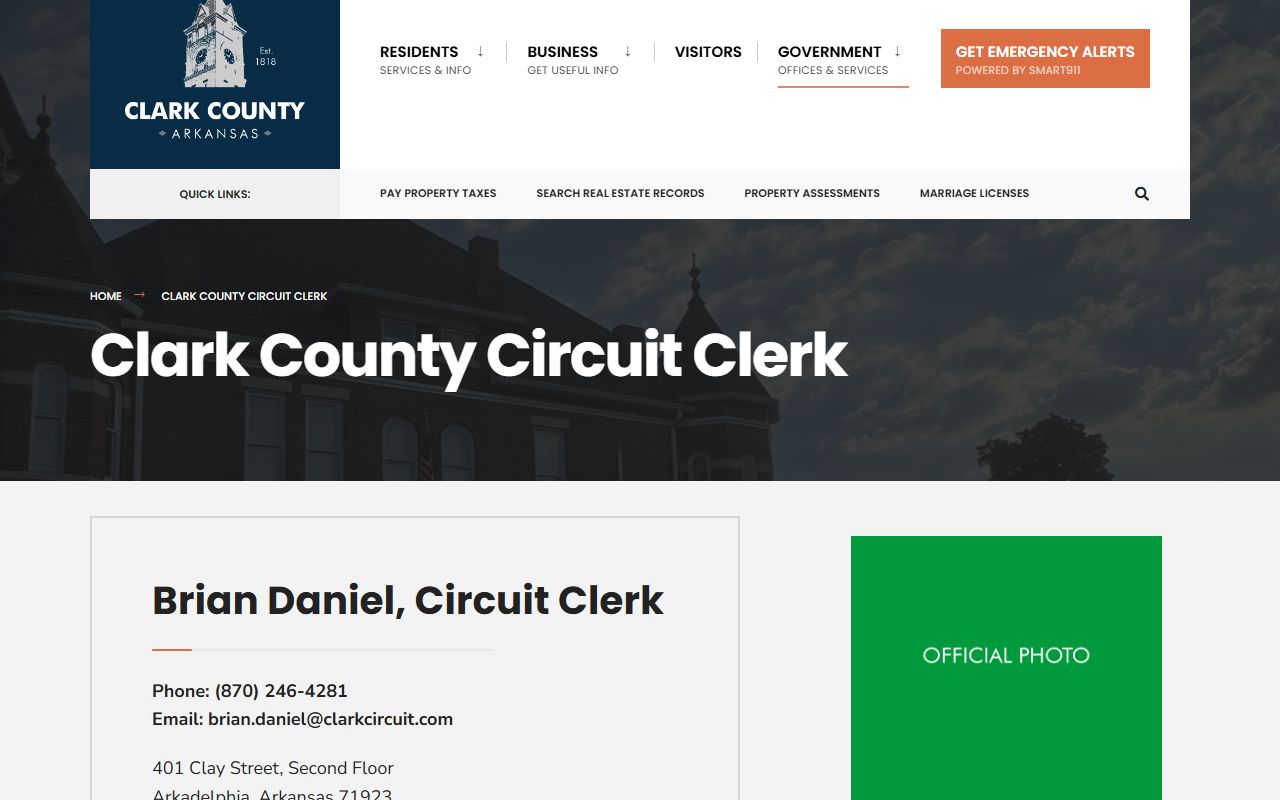 Clark County Circuit Clerk office in Arkadelphia, Arkansas for family court records access