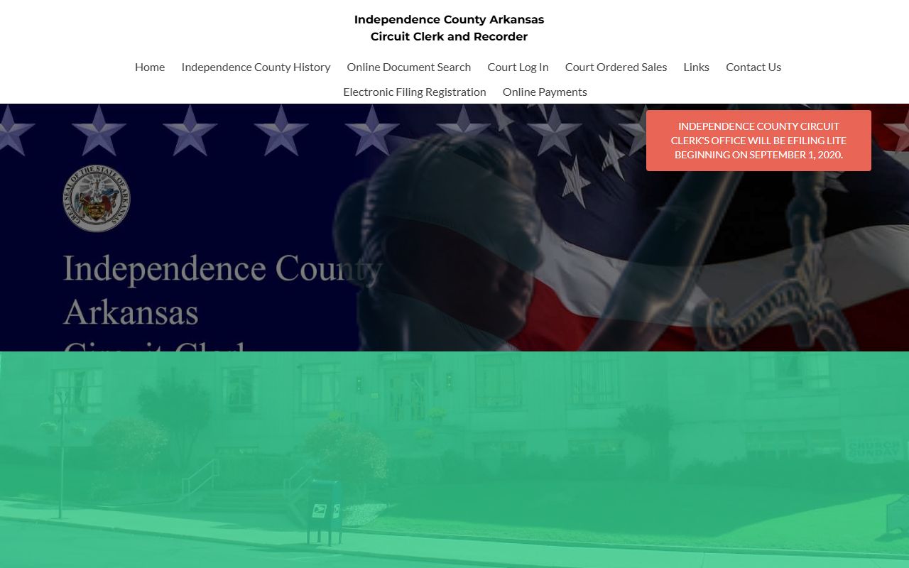 Independence County Circuit Clerk website for family court records