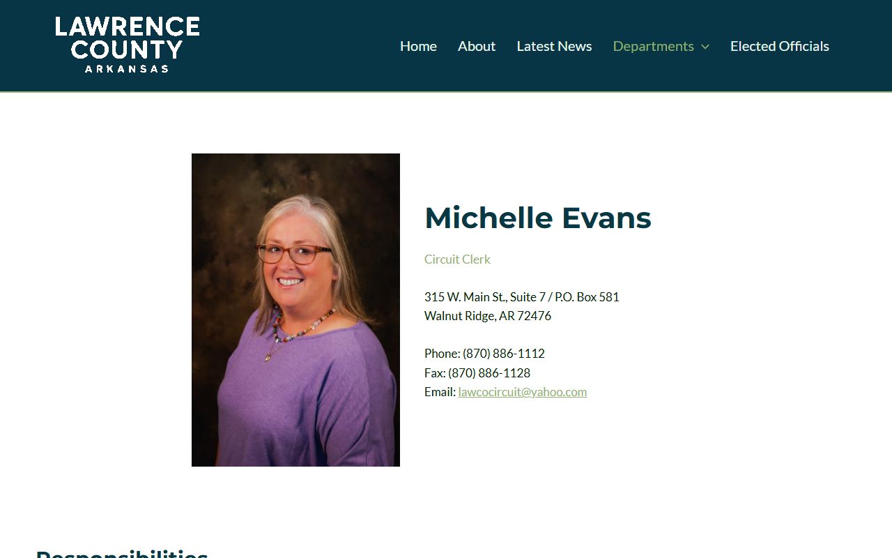 Lawrence County Circuit Clerk website for family court records