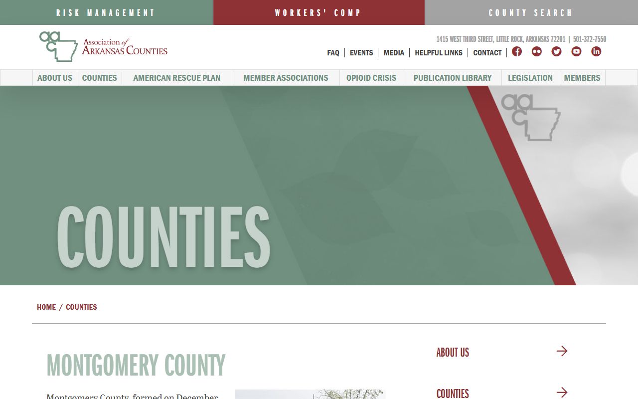 Montgomery County Arkansas official information for family court records access