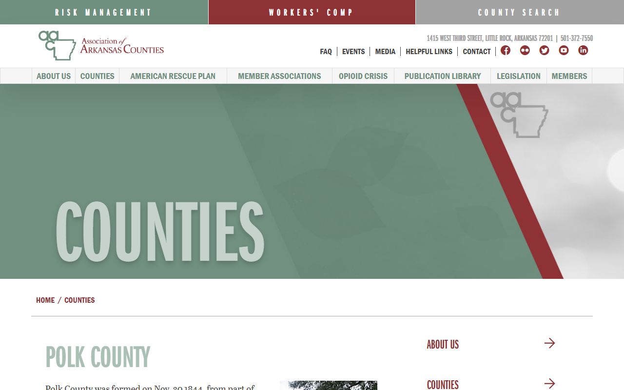 Polk County Arkansas official information for family court records in Mena