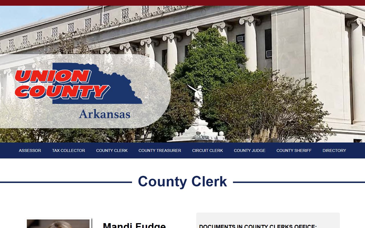 Union County Clerk for marriage records and probate in El Dorado Arkansas