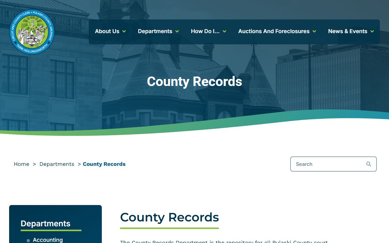 Pulaski County Circuit Clerk handling Arkansas family court records requests